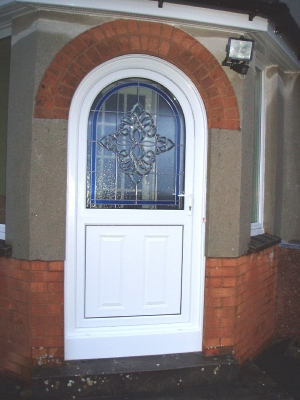 Curved White PVCu Door